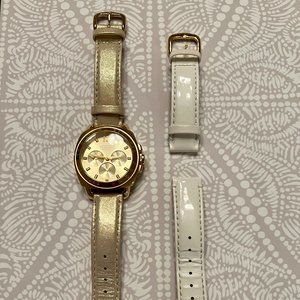 Coach Women's Watch with Genuine Leather Band